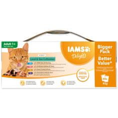 IAMS Kapsula Delights Adult morsko in kopensko meso v želeju 4080g (48x85g)