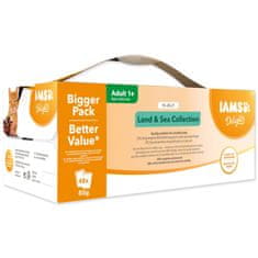 IAMS Kapsula Delights Adult morsko in kopensko meso v želeju 4080g (48x85g)