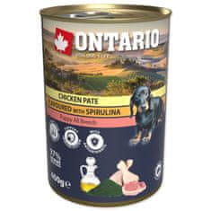 Ontario Konzerva Puppy piščanec s spirulino, paté 400g