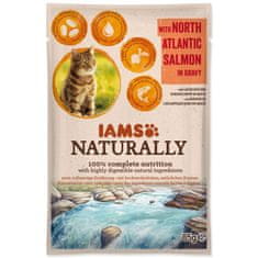 IAMS Kapsula Naturally Adult losos v omaki 85g