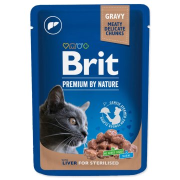 Brit Premium Cat žepek Jetra za sterilizirane 100g
