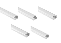 master LED ALU profil za LED trak 2m NADGRADNI SLIM 13,2x7mm – 5 kom komplet