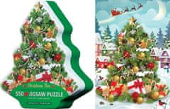 EuroGraphics Sestavljanka v pločevinasti škatli božično drevo 550 kosov