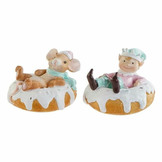 DKD Home Decor Dekorativna figura DKD Home Decor Resin Mouse (2 kosa) (11,5 x 11 x 8 cm)