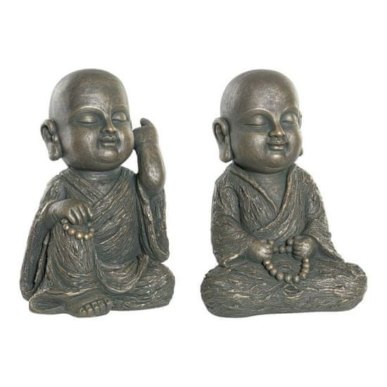 DKD Home Decor Dekorativna figura DKD Home Decor Menih iz steklenih vlaken (2 kosa) (27 x 27 x 40 cm)