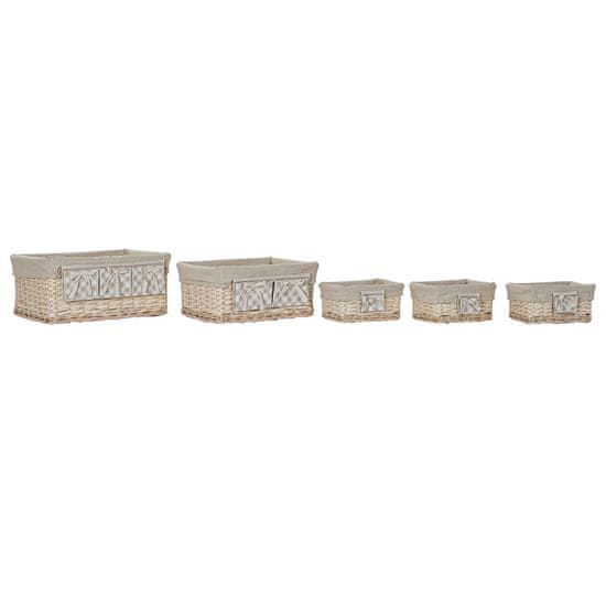 DKD Home Decor Košara komplet DKD Home Decor Poliester protja Tradicionalni (48 x 38 x 22 cm)