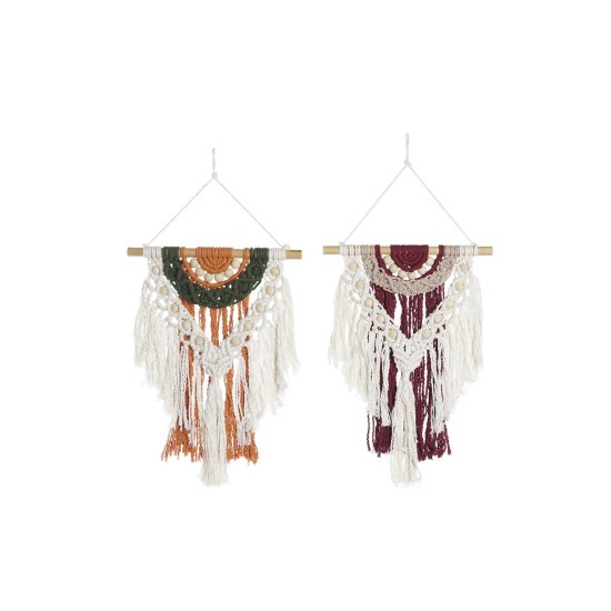 DKD Home Decor Viseča dekoracija DKD Home Decor Macrame Boho (30 x 1 x 57 cm) (2 enoti)