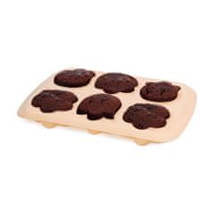 bewello silikonski model za peko - cvetovi 6 kosov - muffin 6 x 3 cm