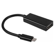 MG adapter USB-C / HDMI 4K 0.25m, črna