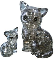 HCM Kinzel 3D kristalna sestavljanka Mačka in maček 49 kosov
