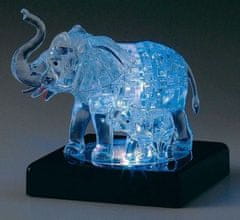 3D kristalna sestavljanka Slon z dojenčkom / 46 kosov