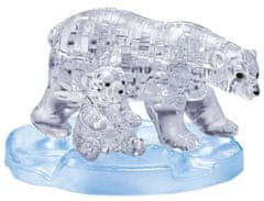 3D kristalna sestavljanka Polarni medved z mladičem / 40 kosov