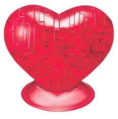 HCM Kinzel 3D kristalna sestavljanka Srce rdeča 46 kosov