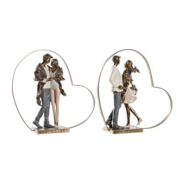 DKD Home Decor Dekorativna figura DKD Home Decor Kovina Baker Smola Moderni par (26 x 8,5 x 27 cm) (2 enoti)