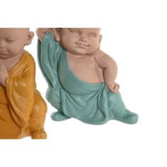 DKD Home Decor Dekorativna figura DKD Home Decor Modra roza rumena smola menih (8 x 5,5 x 12,7 cm) (3 enote)