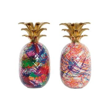 DKD Home Decor Dekorativna figura DKD Home Decor pločevinasta ananasova smola Večbarvni ABS (15 x 15 x 30,5 cm) (2 enoti)