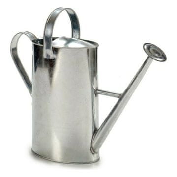 BigBuy Okrasni zalivalnik Srebrni cink 11 x 30,7 x 39 cm