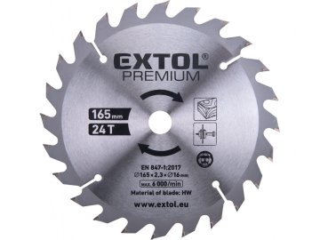 Extol Premium Žagin list z rezili SK, 165x2,3x16mm, 24T