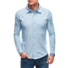 Edoti Moška srajca z dolgimi rokavi K523 modra MDN121628 S
