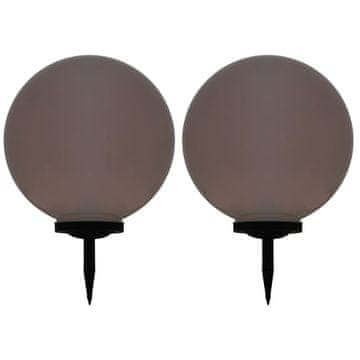 Vidaxl Zunanje solarne svetilke 2 kosa LED okrogle 50 cm RGB