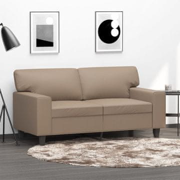 Vidaxl vidaXL Dvosed, Cappuccino, 120 cm, umetno usnje