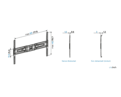 Meliconi SlimStyle Plus 600 S nosilec za televizor, od 127 do 208 cm