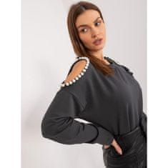 FANCY Ženska bluza brez ramen grafitna FA-BZ-9198.26X_407268 Univerzalni