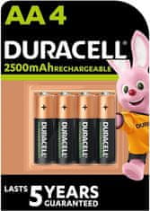 Duracell Polnilne baterije HR06-P AA 2500 mAh NiMH, 8 kosov + polnilec za baterije