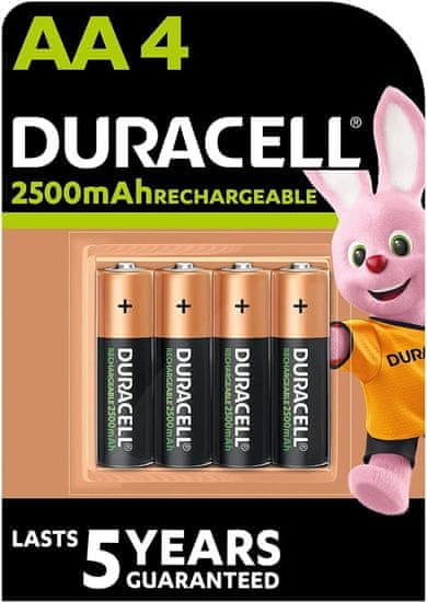 Duracell Duracell polnilne baterije HR06-P AA 2500 mAh NiMH, 4 kosi
