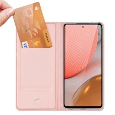 HURTEL Etui ovitek Skin Pro Bookcase za Samsung Galaxy A72 4G roza