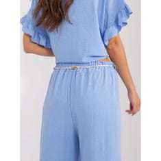 ITALY MODA Ženski komplet z ravnimi hlačami svetlo modre barve DHJ-KMPL-8935.39_407151 Univerzalni