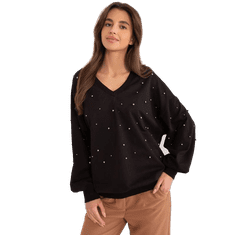 FANCY Ženska bluza s kapuco prevelike velikosti črna FA-BL-9369.73_407209 Univerzalni