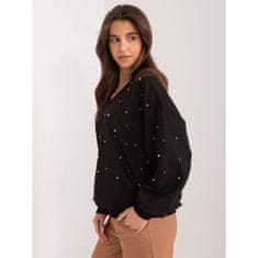 FANCY Ženska bluza s kapuco prevelike velikosti črna FA-BL-9369.73_407209 Univerzalni