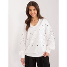 FANCY Ženska bluza prevelike velikosti z aplikacijami ecru FA-BL-9369.73_407210 Univerzalni