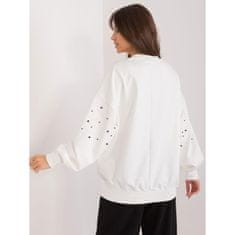 FANCY Ženska bluza prevelike velikosti z aplikacijami ecru FA-BL-9369.73_407210 Univerzalni