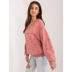 FANCY Ženska bluza s kapuco prevelike velikosti roza FA-BL-9369.73_407197 Univerzalni