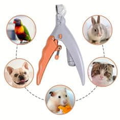 Netscroll Strižnik krempljev za hišne ljubljenčke z LED lučko, škarje za striženje krempljev, so varne in tihe, ščipalke so idealno orodje za nego za pse, mačke, hrčke, lupa, predalček za odpadke, PawGloTrim