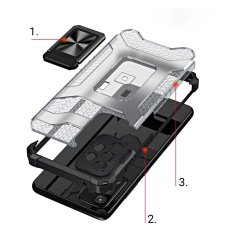 HURTEL Etui ovitek Crystal Ring Armor za Samsung Galaxy A72 4G črn