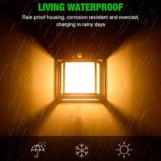 Netscroll Solarna svetilka s senzorjem gibanja, s solarnimi lučmi prihranite pri strošku elektrike, estetska in moderna oblika, osvetlitev dvorišča, vrta, vhoda ali garaže, vodoodporna, 2 kosa, MotionLamp