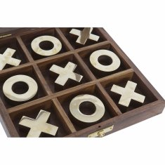 DKD Home Decor Igra tri v vrsti DKD Home Decor Golden Dark brown 18 x 18 x 3,5 cm
