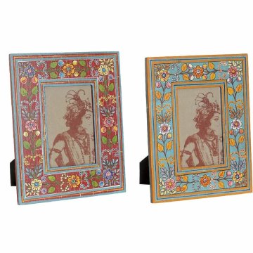 DKD Home Decor Foto okvir DKD Home Decor Red Blue Indian Man MDF Wood (2 enoti)