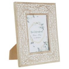 DKD Home Decor Foto okvir DKD Home Decor Les Plastika Mango les Bela Rjava Indijanec 22,5 x 2 x 28 cm
