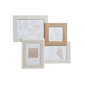 DKD Home Decor Foto okvir DKD Home Decor Crystal Beige Brown MDF Wood Skandinavski (37 x 3 x 35 cm)