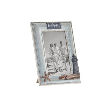 DKD Home Decor Foto okvir DKD Home Decor Crystal Blue MDF Wood Mediterranean (16 x 2,5 x 20,5 cm) (2 enoti)