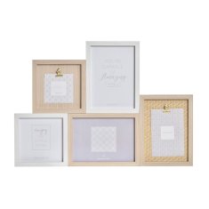DKD Home Decor Foto okvir DKD Home Decor Wood Crystal Natural White MDF Wood (48,5 x 2 x 34 cm)