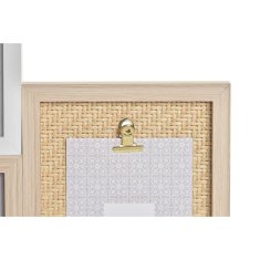 DKD Home Decor Foto okvir DKD Home Decor Wood Crystal Natural White MDF Wood (48,5 x 2 x 34 cm)