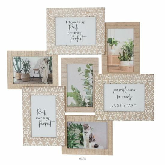 DKD Home Decor Foto okvir DKD Home Decor Crystal Natural MDF Wood Skandinavski (50,5 x 1,8 x 48 cm)