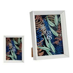 Gift Decor Fotografski okvir 15,2 x 3,5 x 20,2 cm Bela plastika Steklo (15,2 x 3,5 x 20,2 cm)