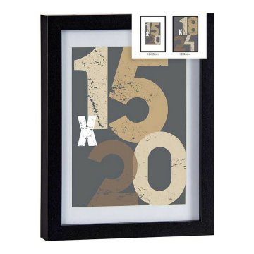 Gift Decor Stenski foto okvir Črna 20,5 x 2,5 x 26,5 cm MDF Les (1 kos)