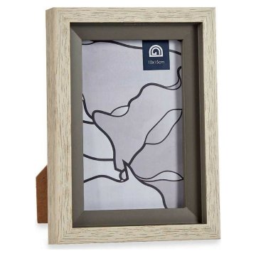 Gift Decor Foto okvir Sivo rjava 13,5 x 18,8 x 2 cm Kristalno bež plastika
